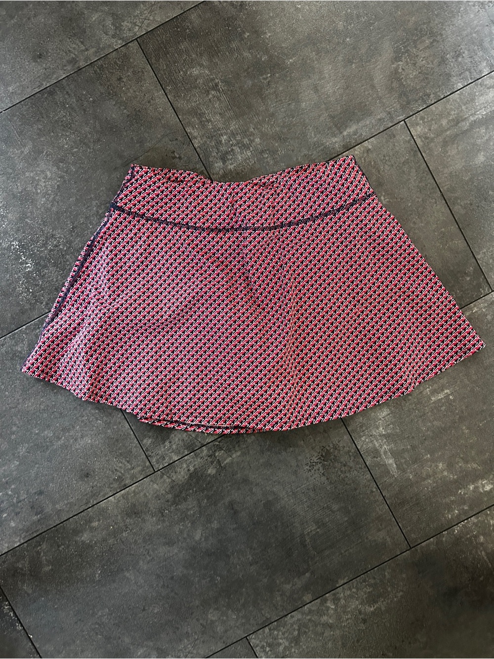 Addison Bay Pink and Black Patterned Mini Skirt